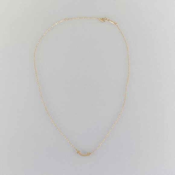 TIFFANY&Co. T Smile mini Rose gold Necklace - Picture 14 of 14